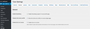 Tutor LMS Course Settings