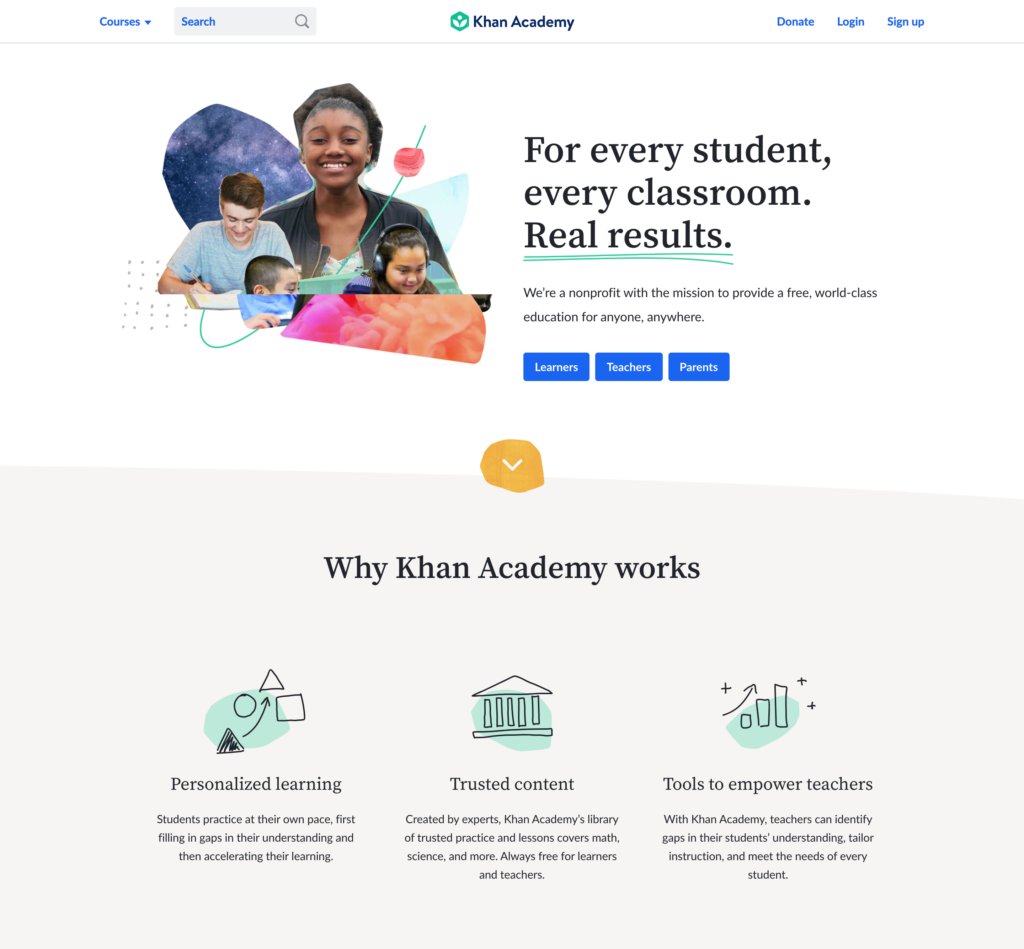 khan academy project travel webpage